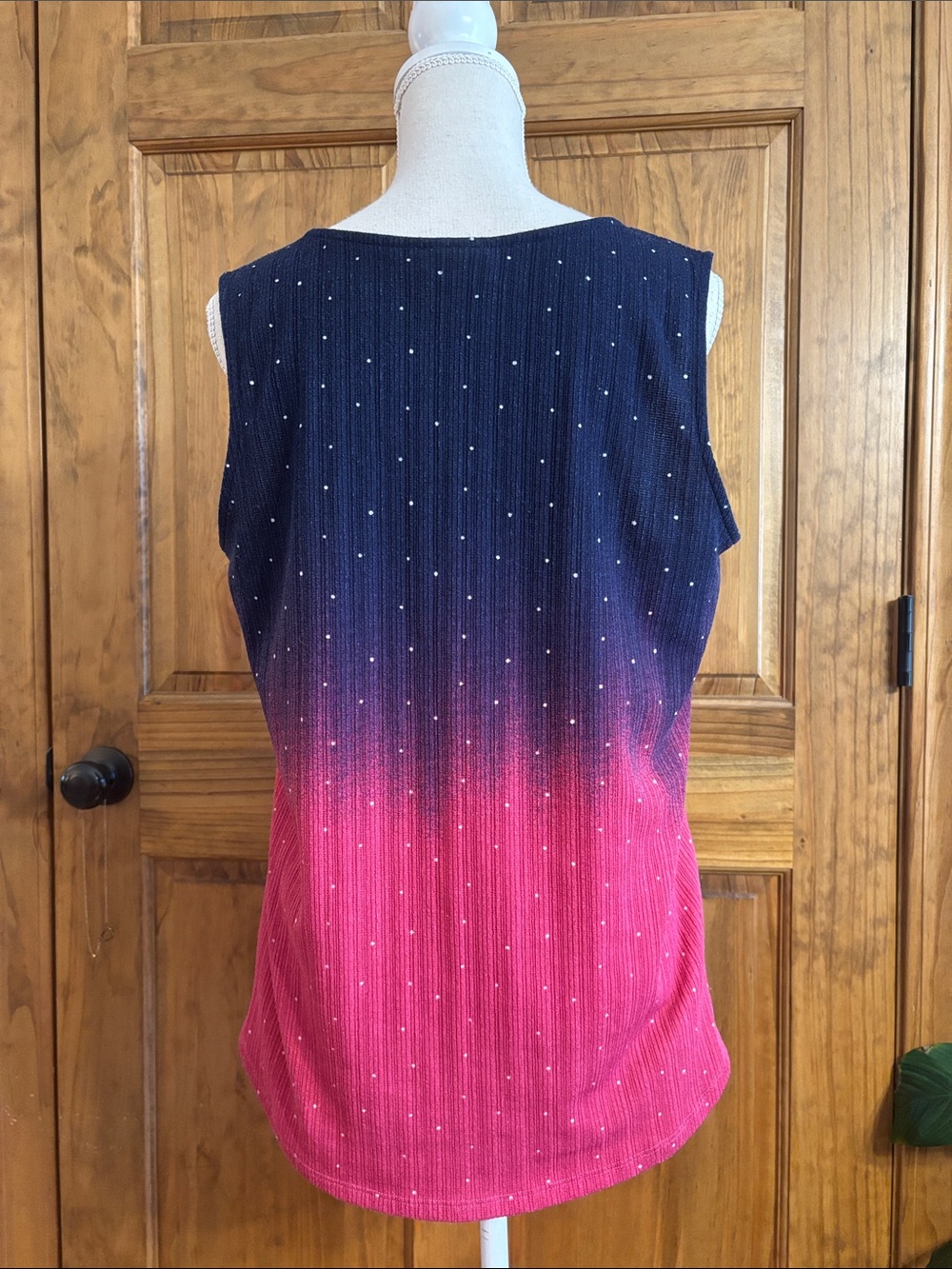 LuLaRoe Rachael zipper sleeveless top- Medium (8-10) - Picture 3 of 4